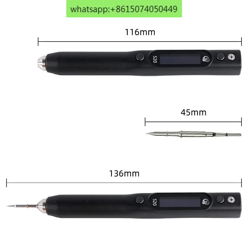 

Нано-паяльник S20 поддерживает PD | Блок питания QC, совместимый с наконечником паяльника C115, электронная ручка для ремонта