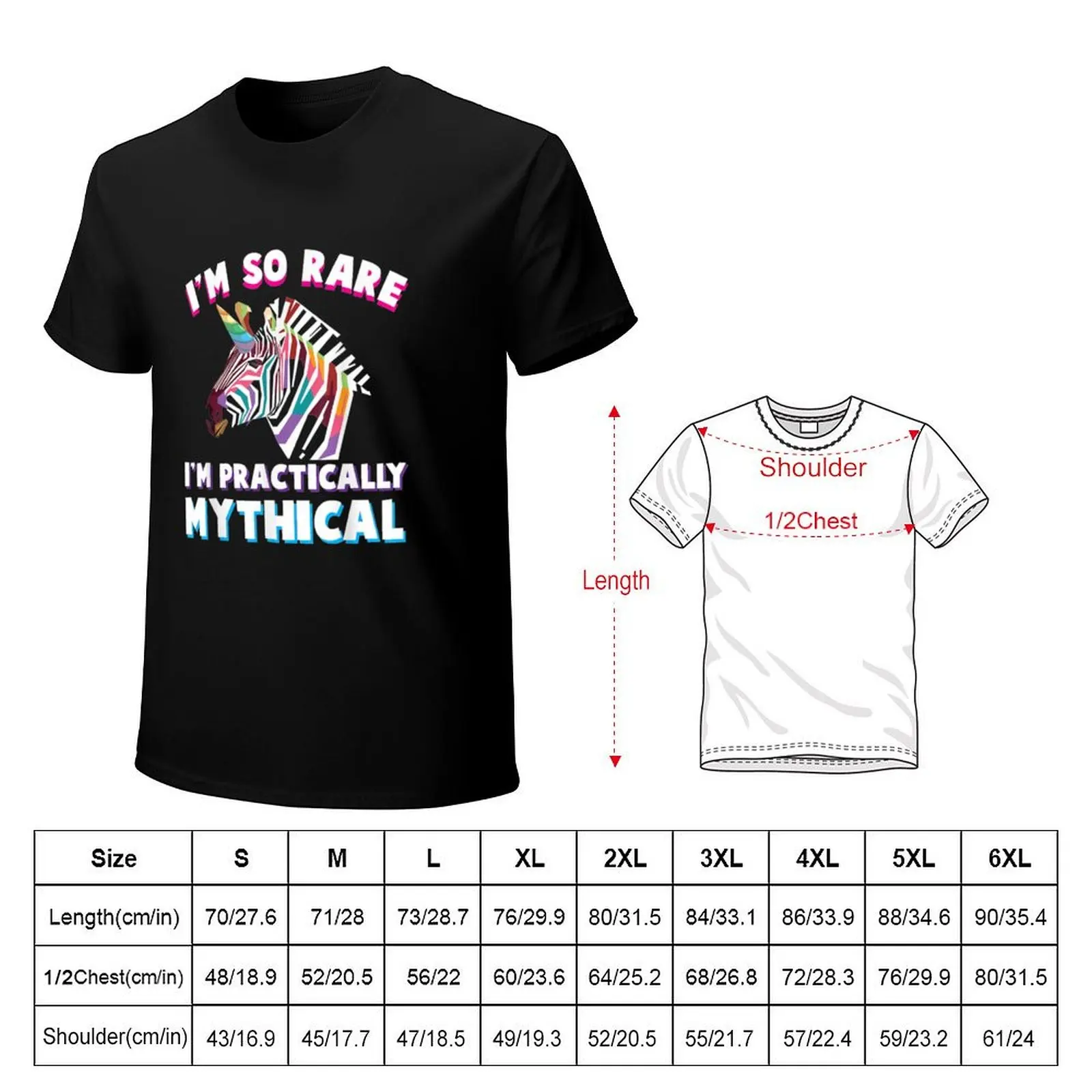 Colorful Zebra Unicorn Handicap I M So Rare T Shirt T-Shirt Sporty Breathable Short Sleeve T-Shirt