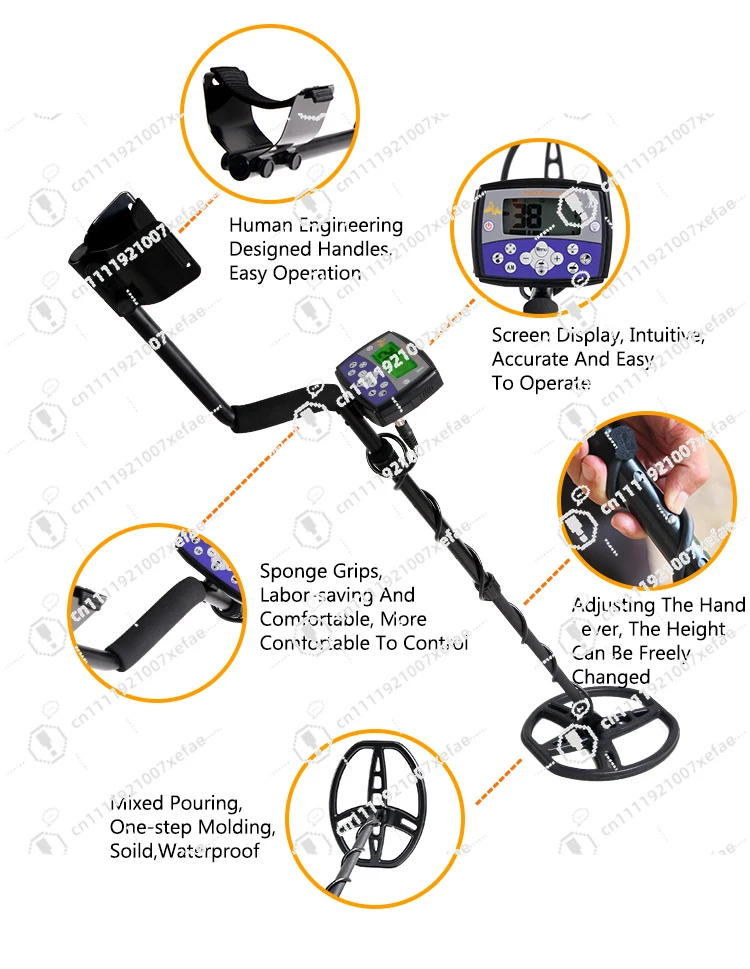 High Sensitivity Pulse Induction Gold Metal Detector Deep Search PI Detector