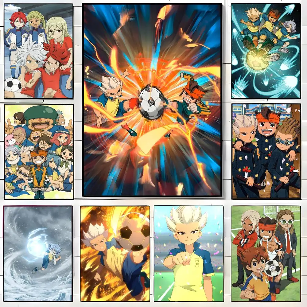 Youth Football Anime I-Inazuma Eleven Poster  Self-adhesive Art Waterproof Paper Sticker Coffee House Bar Room Wall Decor