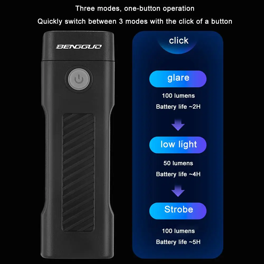 미니 자전거 라이트 전면 램프 밝은 USB 충전식 MTB 산악 자전거 램프 방수 고휘도 라이딩 액세서리