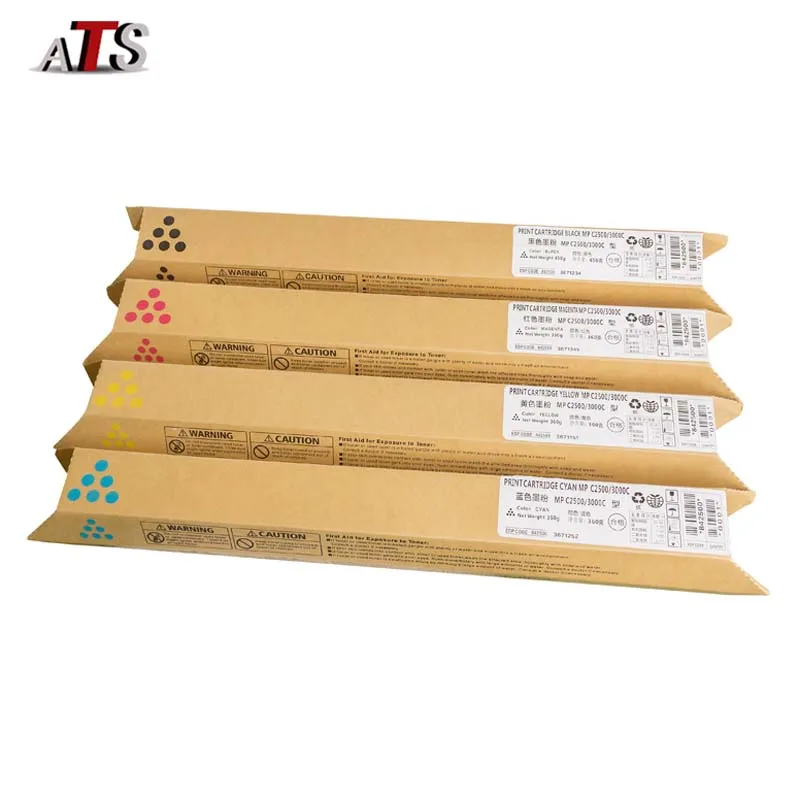 1Set MPC3000 MPC Toner Cartridge for Ricoh Aficio Gestetner DS C520 C525 C530 MPC2000 MPC2500 C3000 BK360g CMY450g Toner Powder