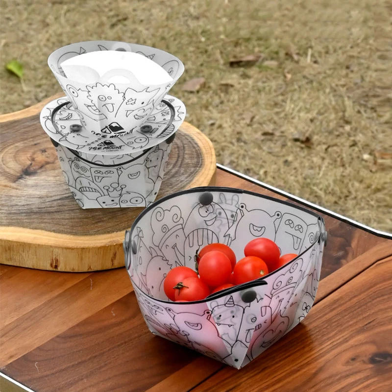 Folding Camping Tableware Set Portable Lightweight Tableware Camping Supplies Coffee Filter Funnel Water Cup