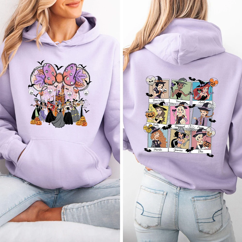 Nowa damska bluza z kapturem z motywem Ghost Girl, bluza z kapturem z motywem księżniczek Disneya, bluza damska z kapturem na jesień/zimę