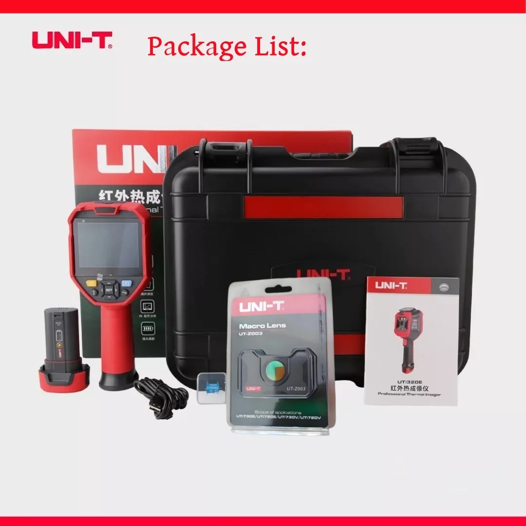 

UNI-T UTI320E 320×240 IR Thermal Camera with UT-Z003 Macro Lens for PCB/Electronics Precision Inspection & Micro Analysis