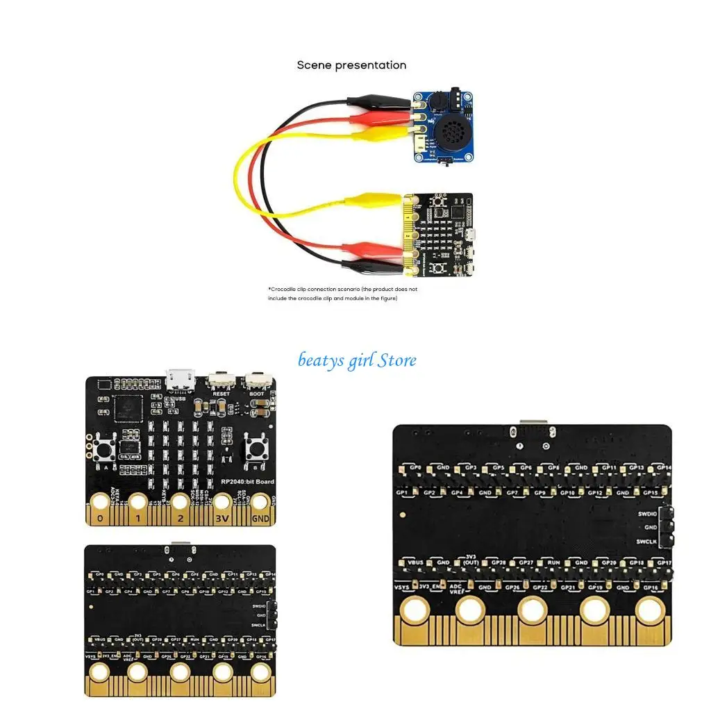 

C7AB для PICO Development Board RP2040 BIT BIT BOAD Размер и порт высокий совместимый BBC Micro BI