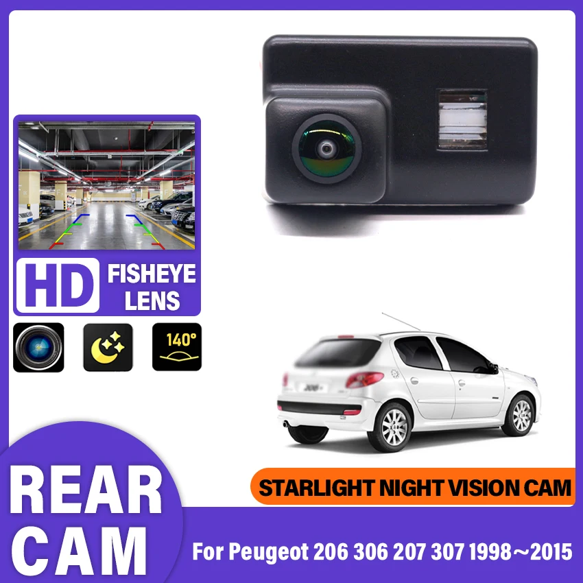 Car Rear View Back Up Camera For Peugeot 206 306 207 307 1998~2015 Full HD CCD Night Vision Reverse Parking Camera Waterproof