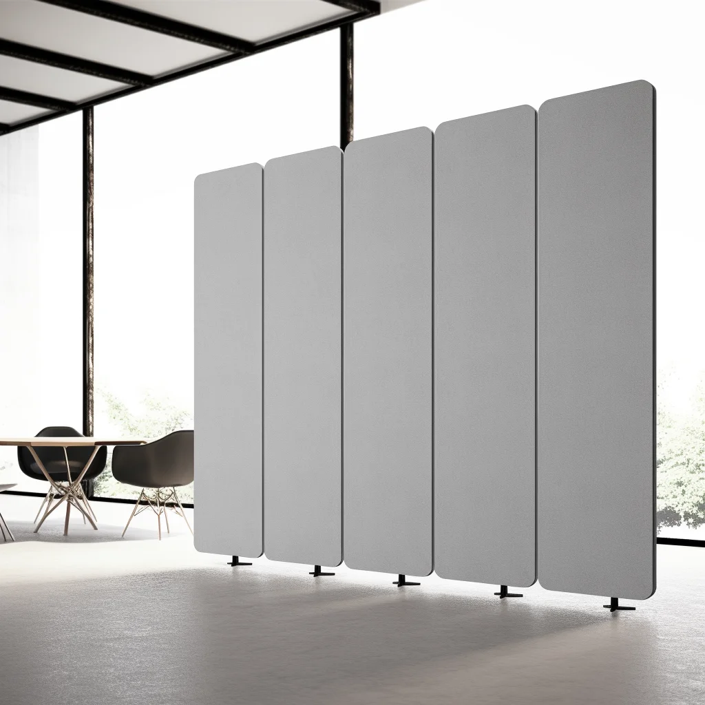 

Free Standing 4 Panel Partition Office Acoustic Screen Movable Wall Soundproof Panels Acoustic Room Dividers