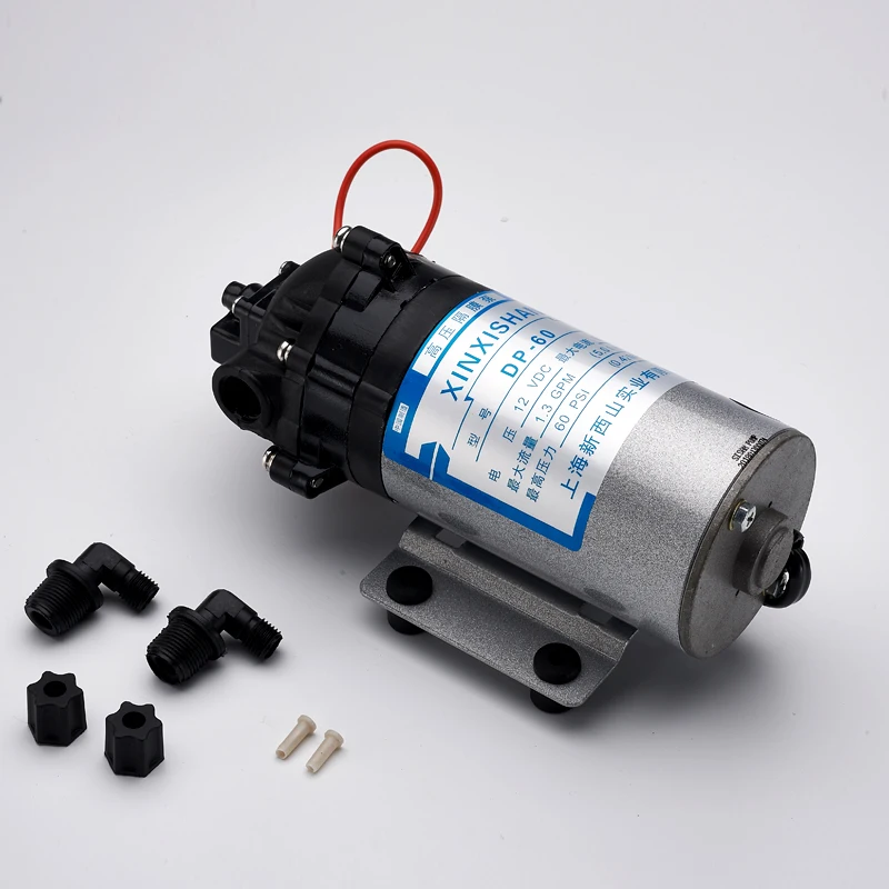 

DP-60A Type 20W High Pressure Self-Priming Diaphragm Water Pump DC12V 5M Suction