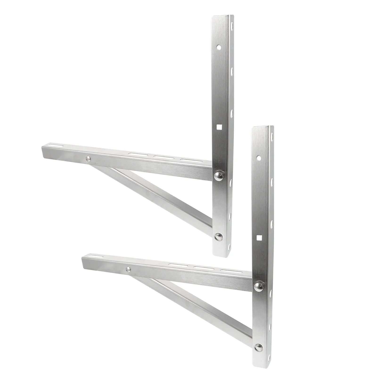 

2Pcs Folding Air Conditioner Bracket Stainless Steel Window Support Rack Reinforced Rivets Corrosion Resistant Space Saving