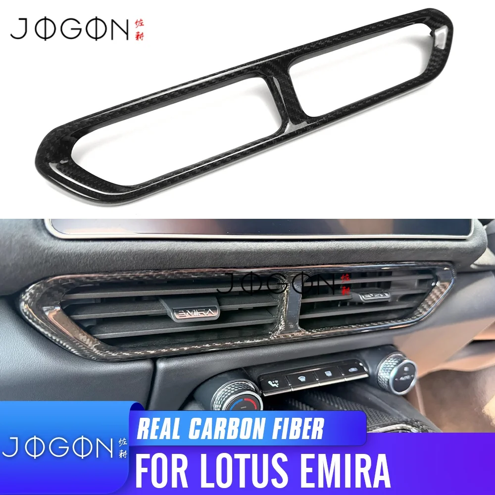 

For Lotus Emira V6 GT4 2022 2023 2024 2025 Carbon Fiber Car Interior Center Console Air AC Vent Panel Cover Trim Accessories