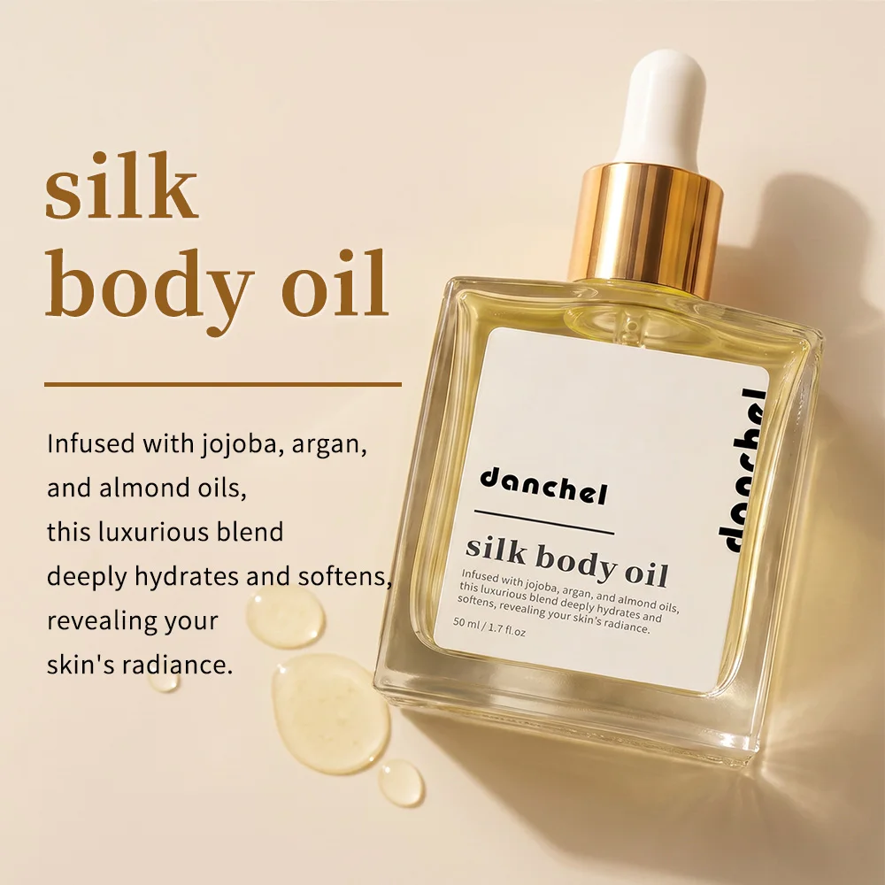 Silk Body Oil Women Firming Anti Aging Moisture Crepey Hydrate After Shower Scented Organic Premium Blend Body Care