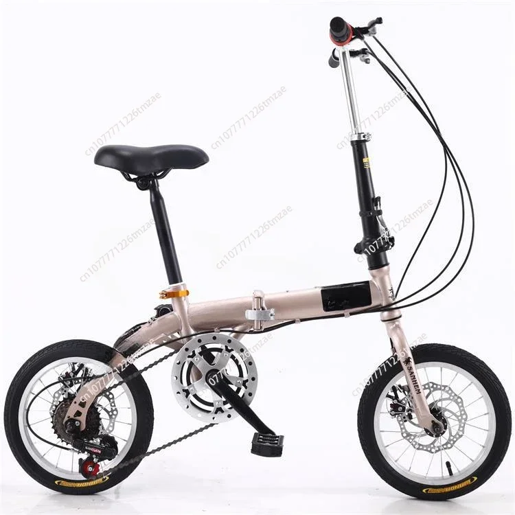 14-Inch folding bicycle Ultra-light portable adult bicycle folding bicycle Urban leisure cycling bicycle