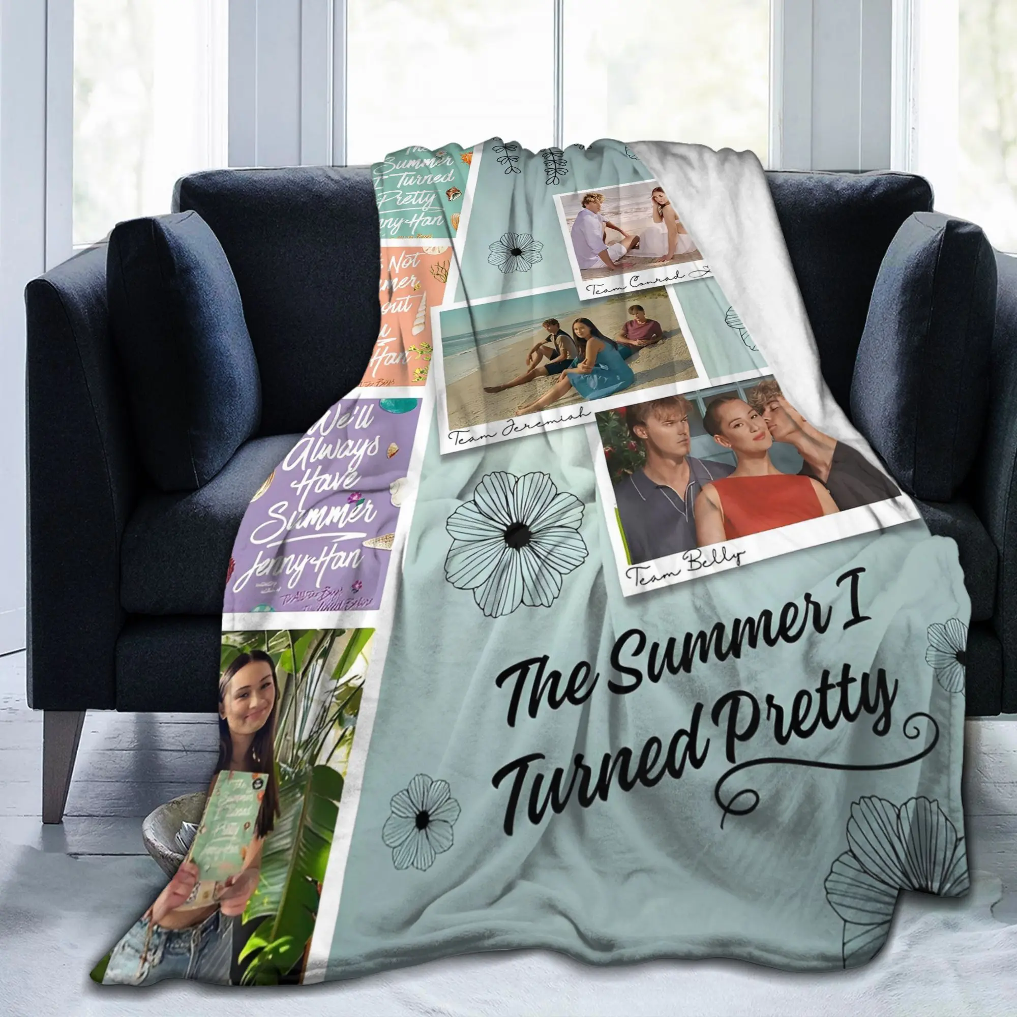The Summer I Turned Pretty Flannel Throw Blankets Cousins Beach for Bedding Throws Knitted Blanket Travel Warm Portable Quilt