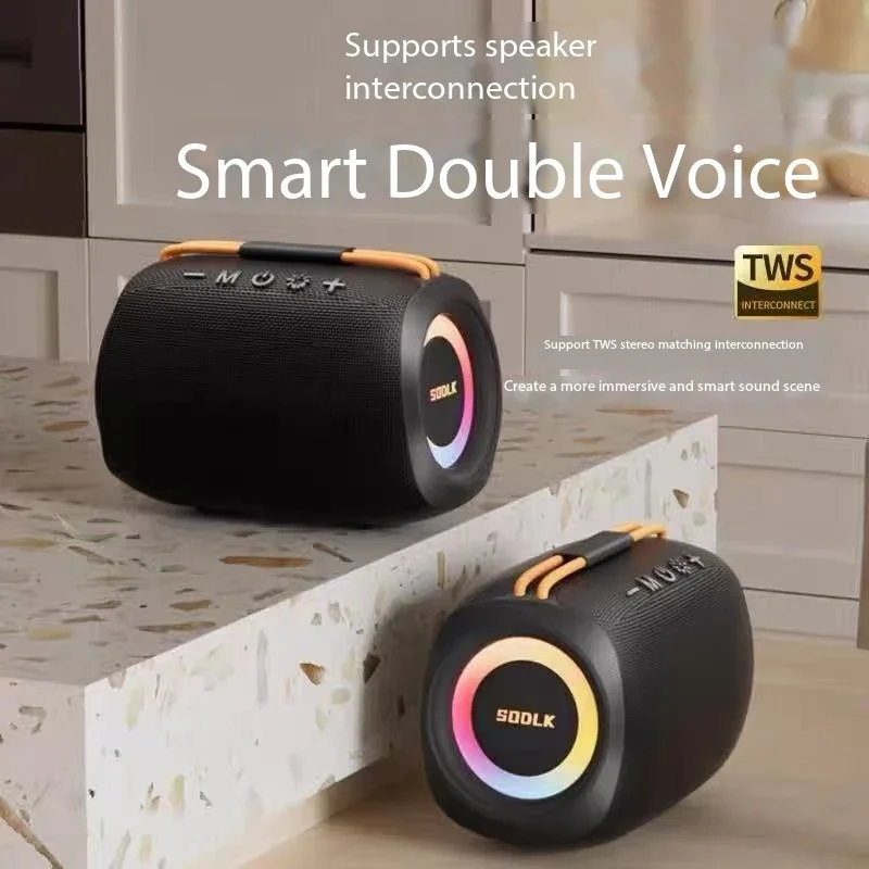SODLK TX11 مكبرات صوت بخاصية البلوتوث ستيريو صغير محيطي مضخم صوت صغير محمول سطح المكتب المنزلي اللاسلكي HIFI صندوق الصوت باس قوي