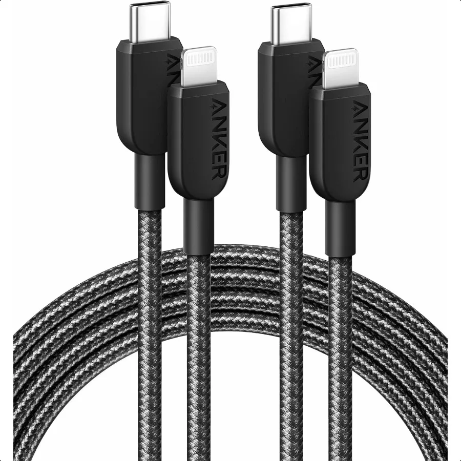 

310 USB C to Lightning Cable 6FT2Pack Black MFi Certified for iPhone 14 Series and More(Charger Not Included)