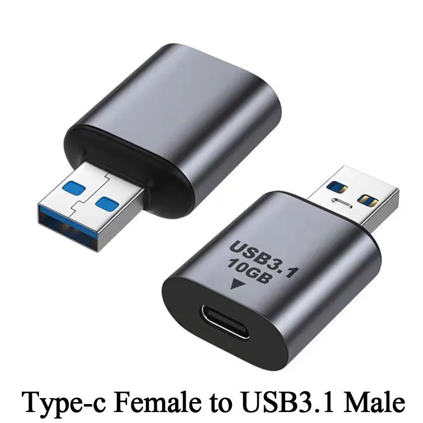 

USB C to USB 3.1 OTG Adapter USB Male To Type C Female For PC Laptop Hard Disk Box PD Fast Charging Audio Video Transmission