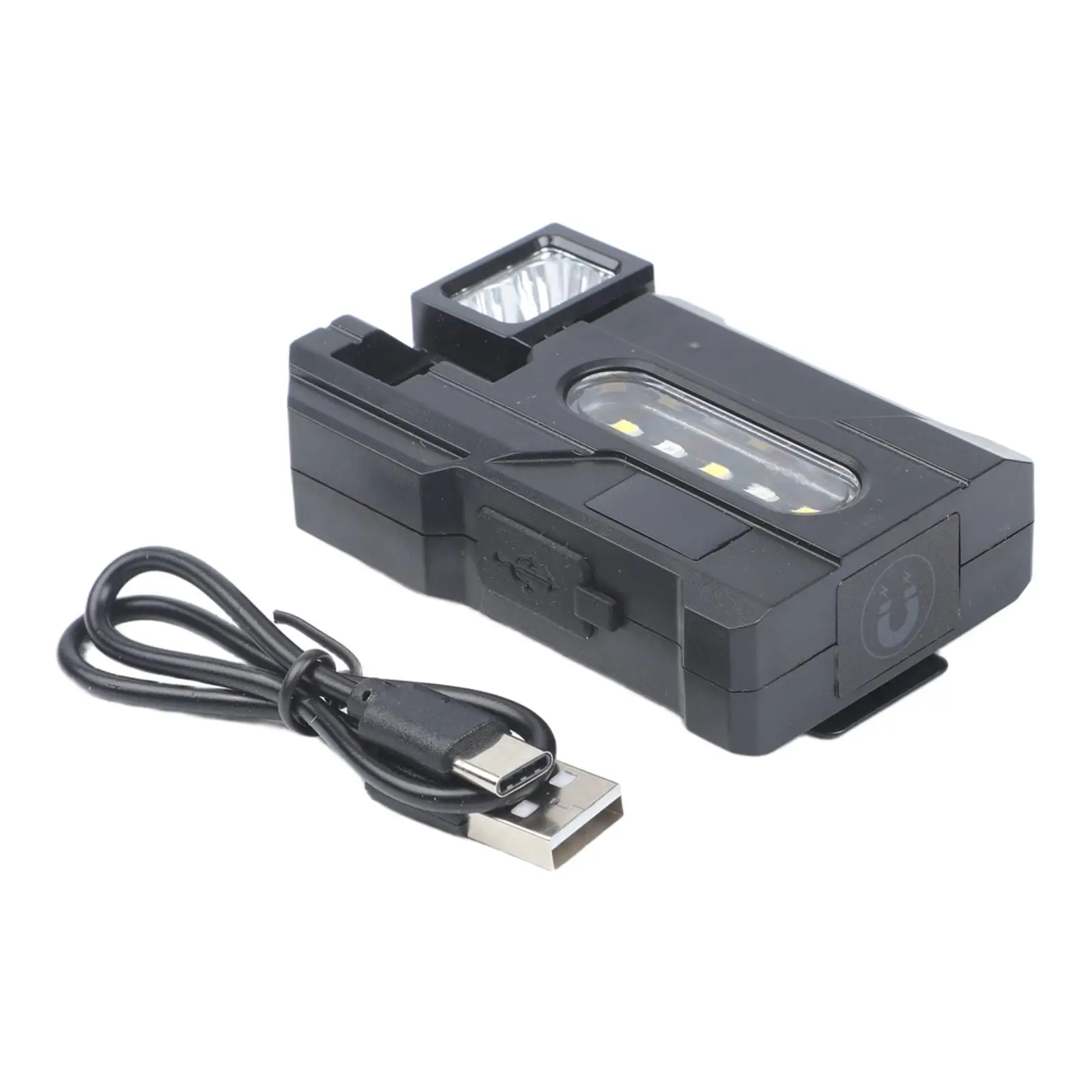 Magnetic Work Light Rechargeable with LCD Battery Display 360 Degree Rotation Dual White and Red Blue Lights for Workshop