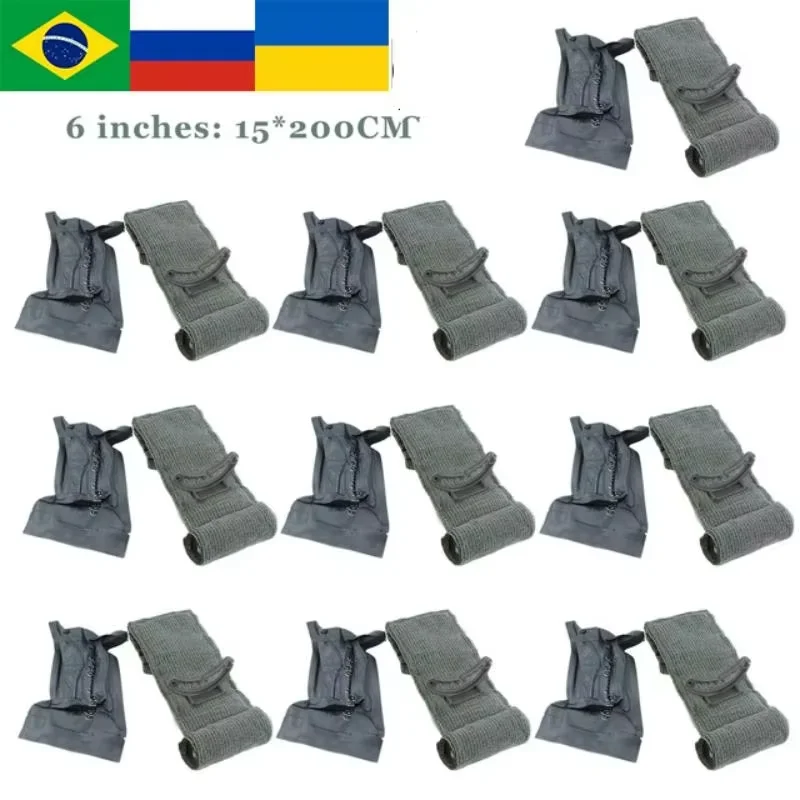 

10 шт., 6-4 дюйма, израильская повязка, комплект для травм, экстренная компрессионная повязка, жгут, медицинская повязка, стерильная рулонная повязка для травм