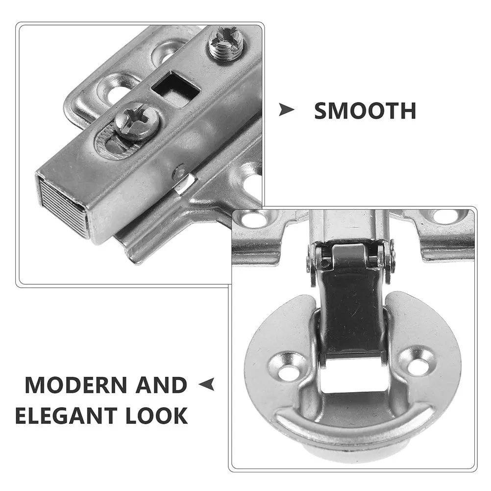 4 قطعة التخميد الهيدروليكي لينة إغلاق خزنة من الفولاذ المقاوم للصدأ مفصلات للمطبخ أبواب بدون إطار خزانة الأجهزة مفصلات