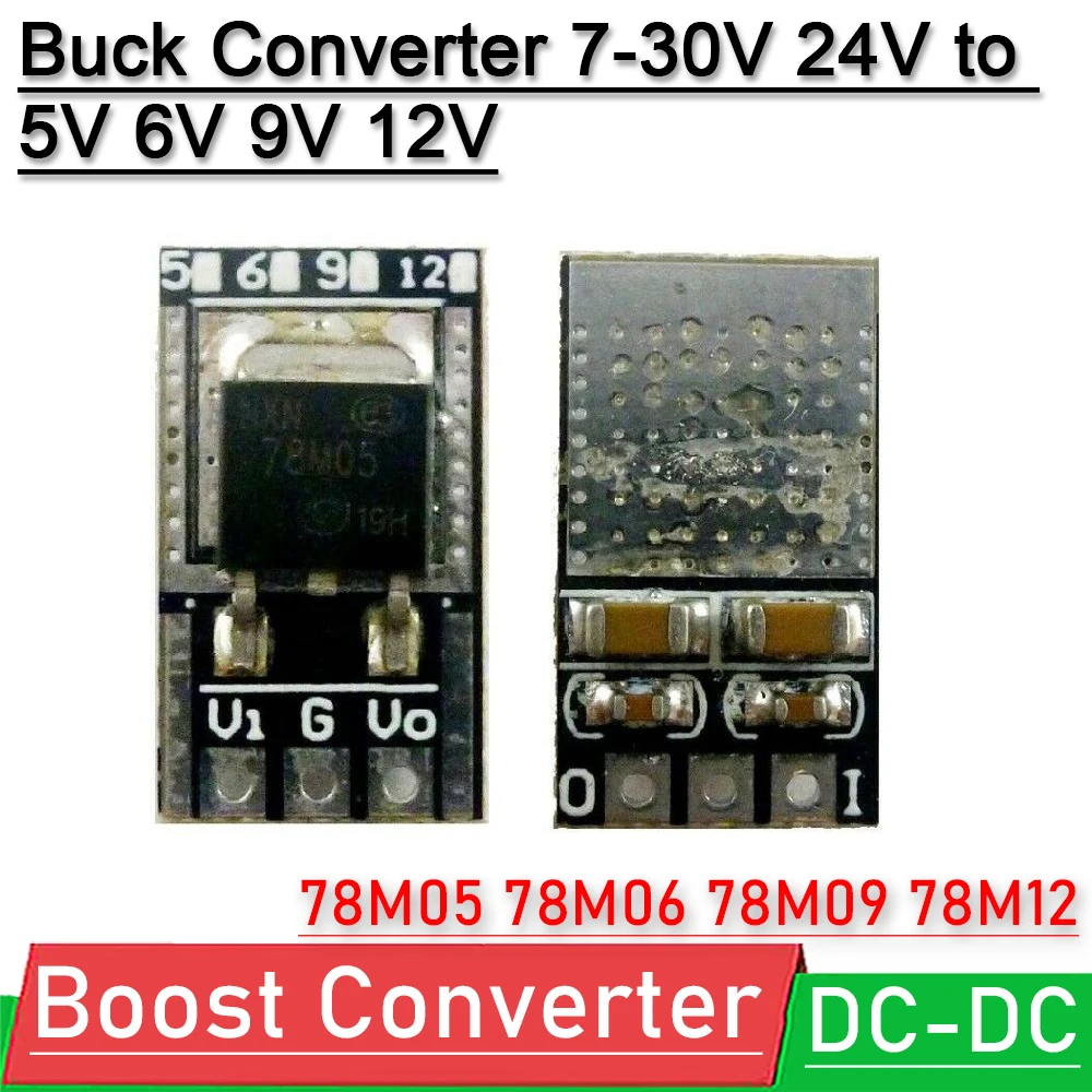 Convertitore Buck DC-DC 7-30V 24V a 5V 6V 9V 12V Step-down modulo regolatore di tensione 78 m05 7806 L7809 LM7812