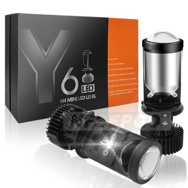 

Y6D LED Lens Led Car Light Y9Y6D H4 Double Lens Fisheye Light Far and Near Integrated Car and Motorcycle Universal