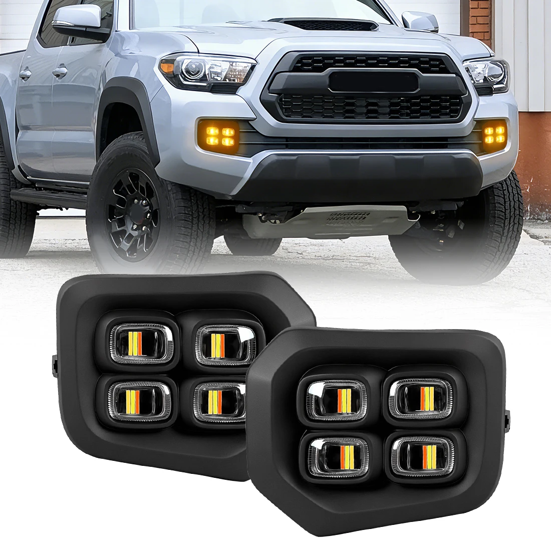 

LED Front Driving Light For Toyota Tacoma 2016 2017 2018 2019 2020 DRL Daytime Running Light Turn Signal Lamp Car Accessories