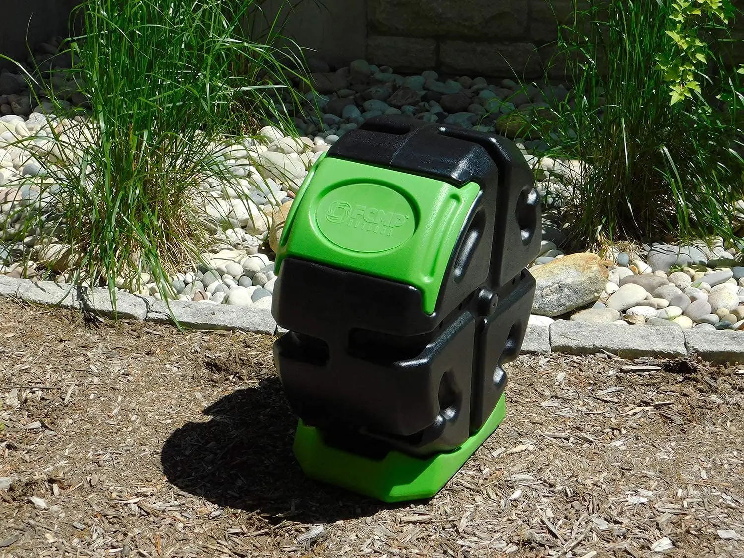 Outdoor Garden Composting, No Specific Material, Black & Green, Rolling Single Chamber Tumbling