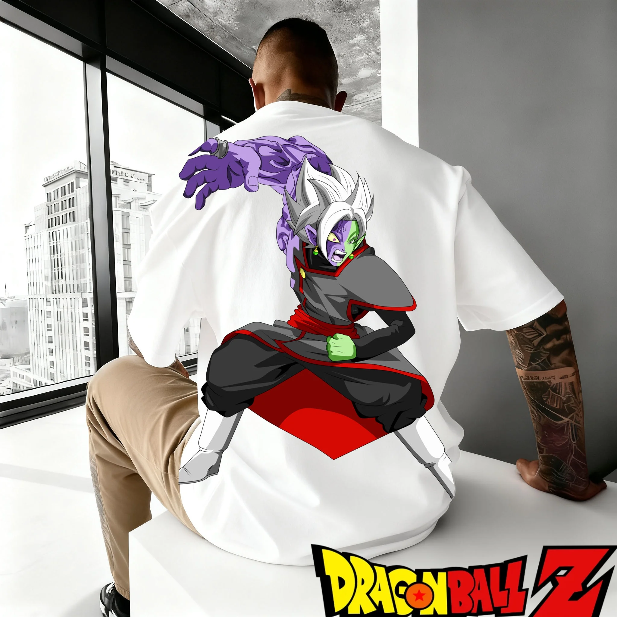 เสื้อยืดลายการ์ตูนดราก้อนบอล ลายซามัส รุ่นพิมพ์ลาย 2025 ฤดูร้อน ขายดี เสื้อยืดผ้าฝ้ายทรงหลวม สไตล์ลำลอง สำหรับผู้ชายและผู้หญิง