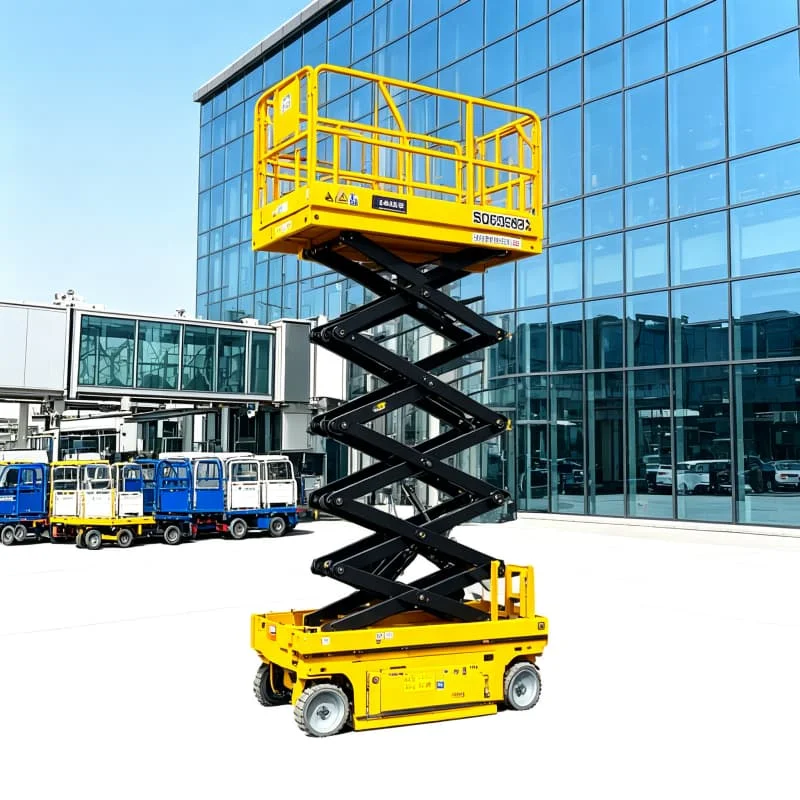 Fully Automatic Scissor Lift Truck 12m Working Height Scissor Lift Electric Mobile Platform High Level Installation Customized
