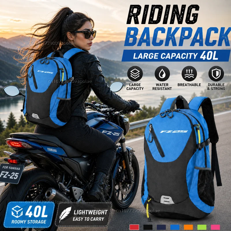 For YAMAHA FZ-25 FZ25 FZ 25 Large Capacity Waterproof Outdoor Riding GeRacing travel Men waterproof Backpack Bag Motorcycle Gift