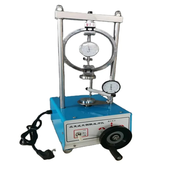 

Manual calcareous earth Strain controlled Unconfined pressure gauge