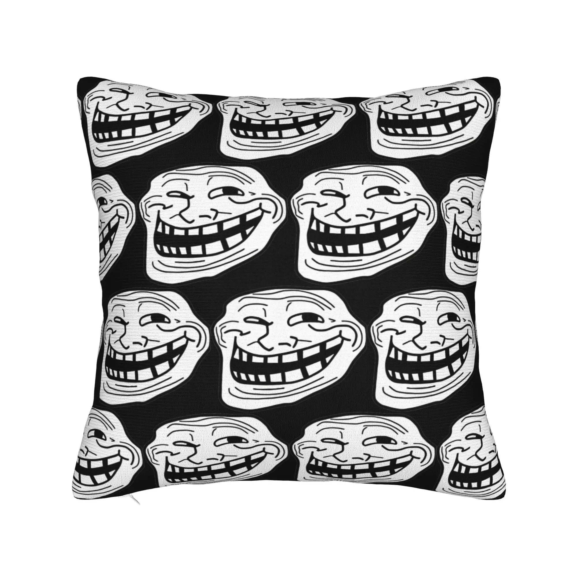 Trol Face RAGE COMIC  Pillowcase Polyester Cushion Cover Gift  Throw Pillow Case Cover Home Zipper 45X45cm