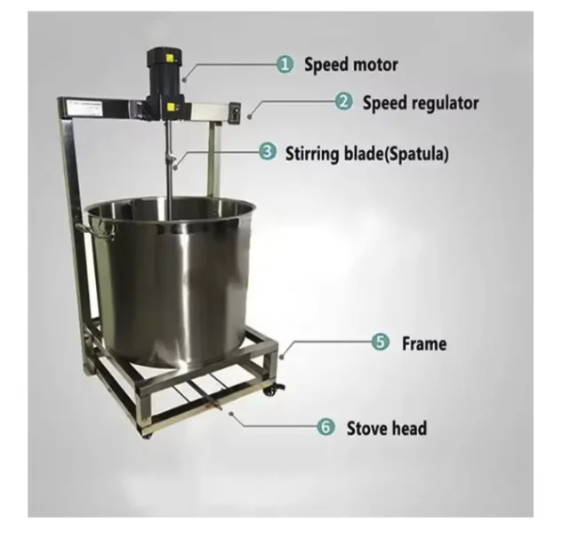 Hot pot base seasoning stir-frying machine, automatic stirring pot for making sauce, spicy and fragrant pot stir-frying machine