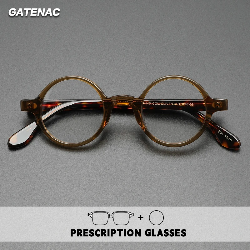 

Gatenac винтажные очки для чтения мужские круглые фотохромные анти-синий свет очки по рецепту оптические женские очки по индивидуальному заказу