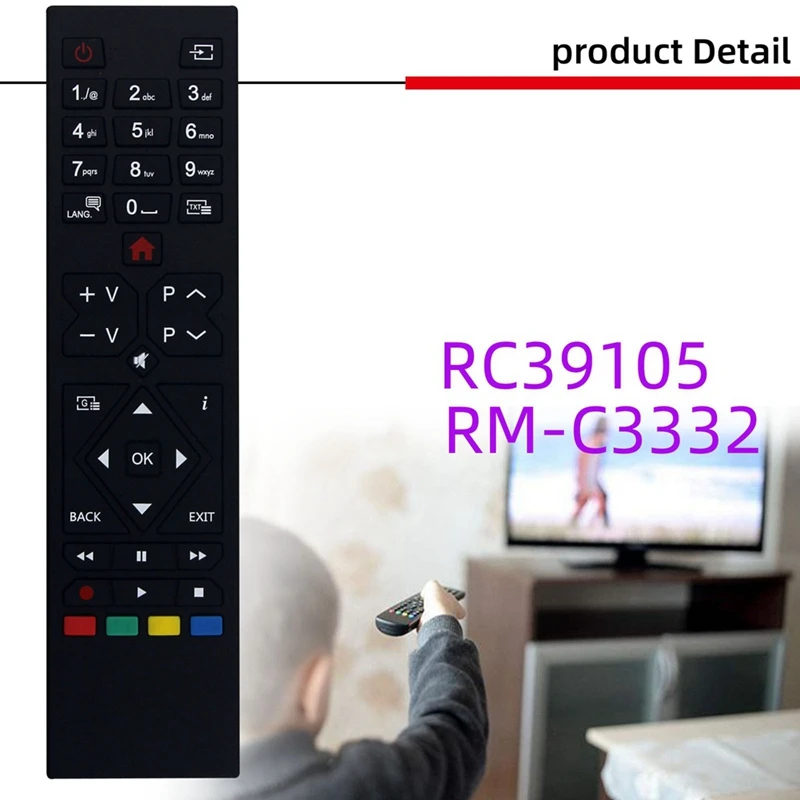 1 buah Remote Control RM-C3332 RC39105 hitam ABS untuk BUSH Hitachi TV pintar Hitachi 24HE1000 32HE1000 32HE1500 32HE3000