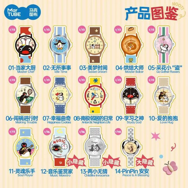Original Martube Pingu A Perfectly Ordinary Day Watch Series Watch Series Blind Box Watch Ornament Collect Toys Birthday Gifts view 6