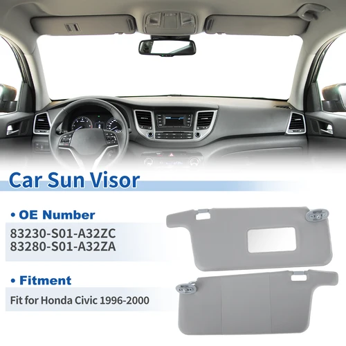 Imagen 2 del producto UXCELL Viseras solares del lado izquierdo y derecho para Honda Civic 96-00 No.83230-S01-A32ZC