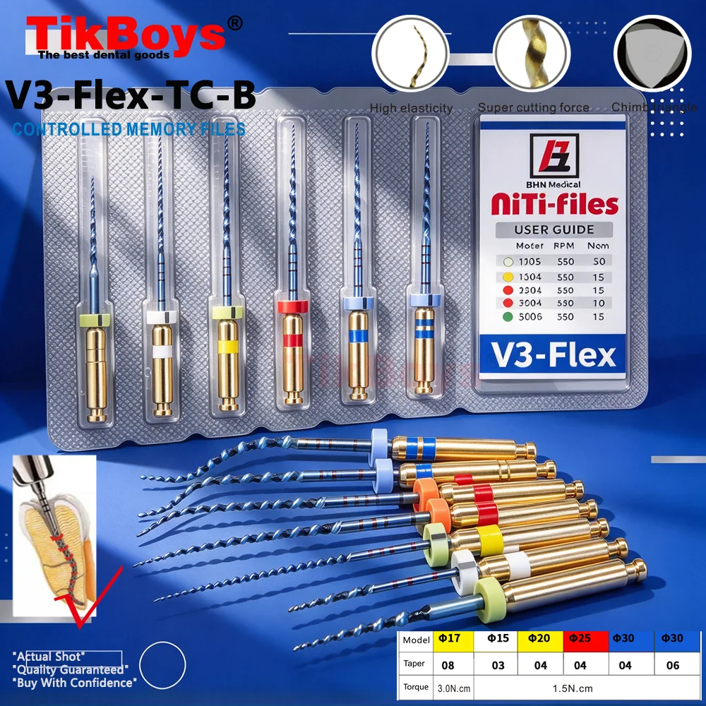 1 Box 25mm Root Canal File Endodontic TC Blue Files Nitinol File Dental Rotary Files Oral Tools Bendable Dental Materials Super