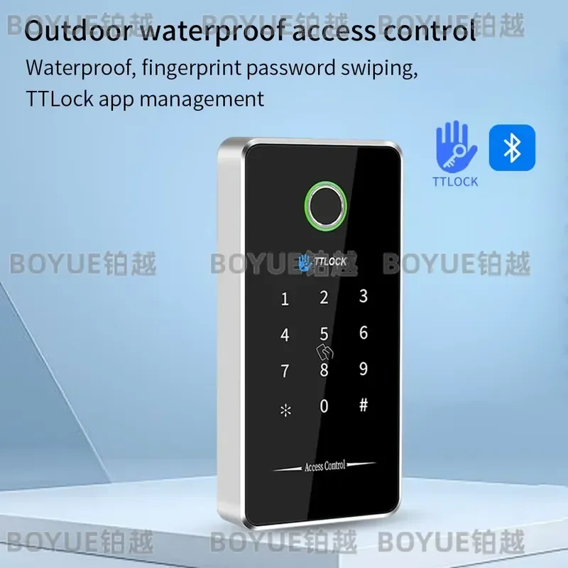 IP67 Waterproof Smart Door Lock Biometric Fingerprint Bluetooth Keypad Card Code TTLock App Electronic Access Control System