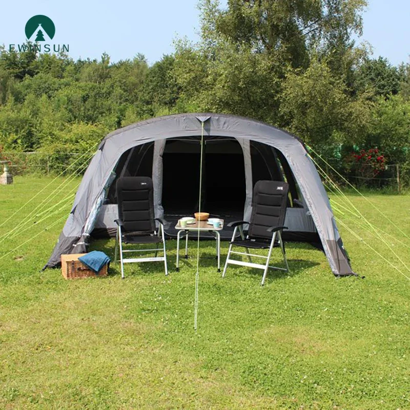 Factory Custom Multi Persons Large Camping Tent Air Family Outdoor Inflatable House Tunnel Camping Tent