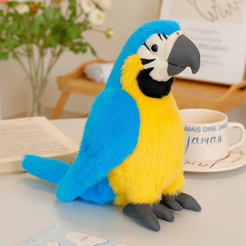 24CM Simulierte Papagei Plüsch Spielzeug Weiche Angefüllte Cartoon Tier Vogel Puppe Nette Sittiche Puppe Beschwichtigen Geschenke – Detail 1