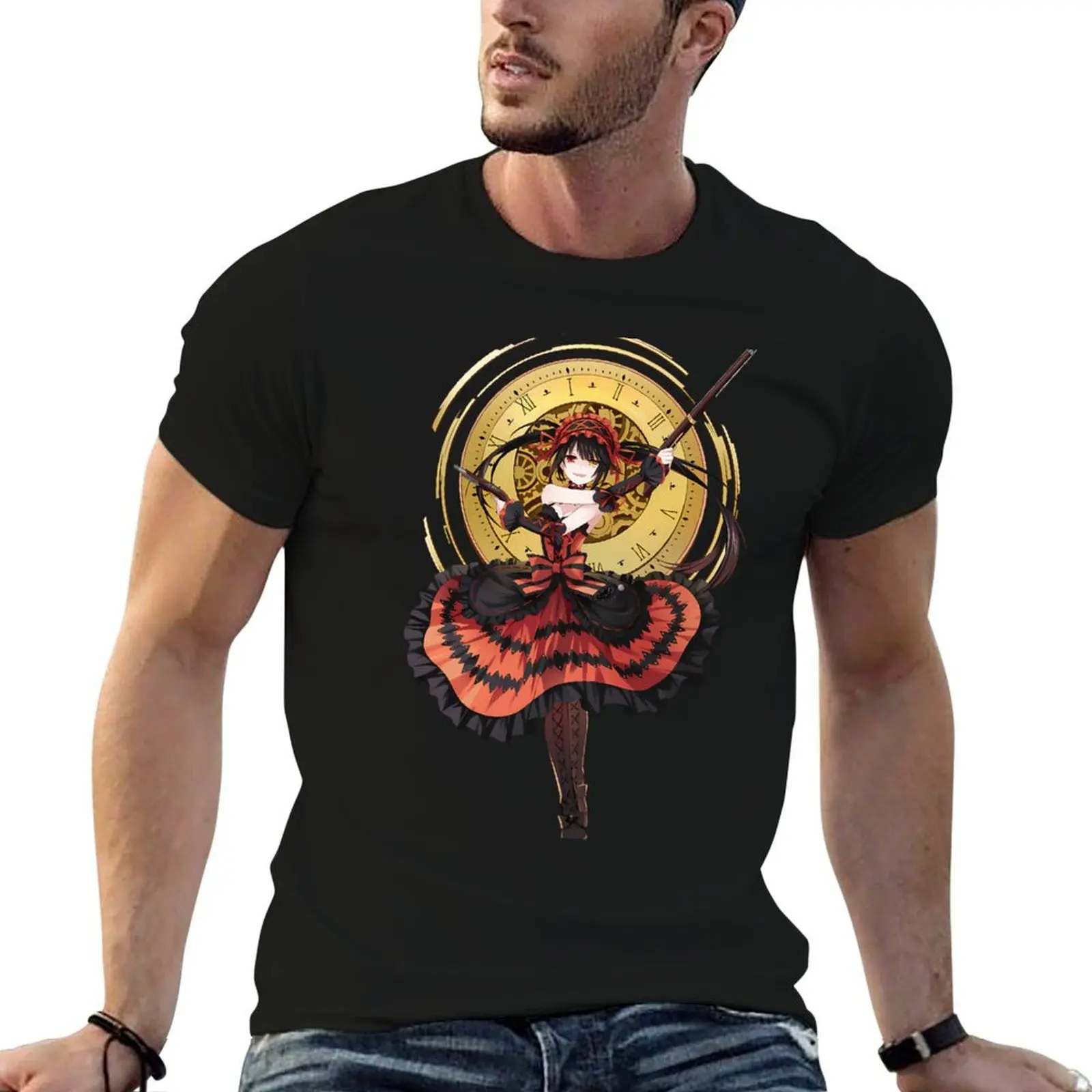 Kurumi Tokisaki. Date A live. T-Shirt Fashion Graphic Tee for Men
