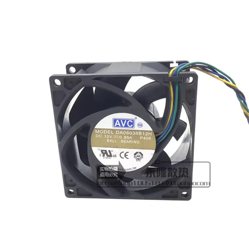 

Original DA08038B12H 12V 0.85A 8CM 80 * 80 * 38MM 4-pin PWM temperature control chassis server Cooling fan