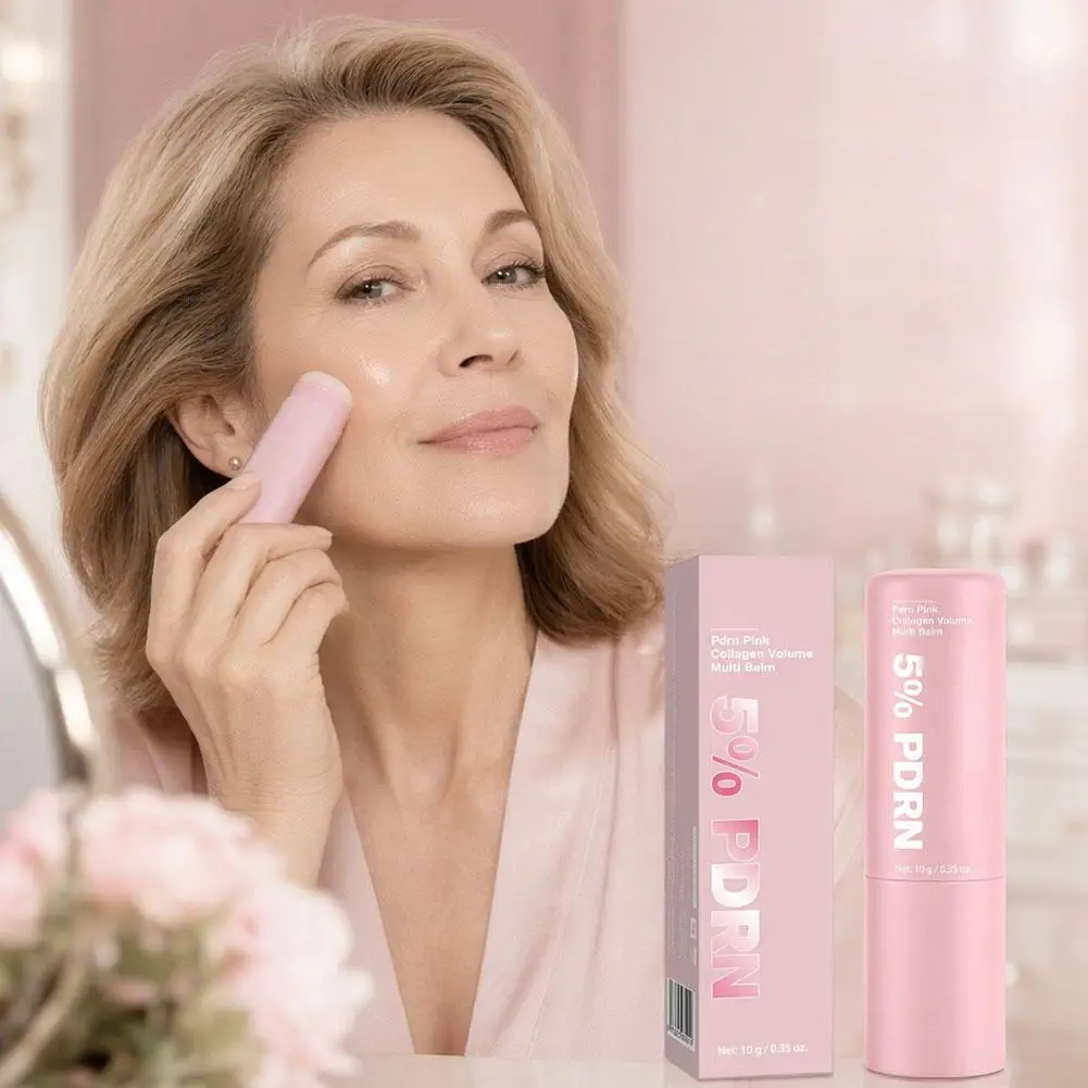 PDRN Pink Collagen Skin Balm Cream 10g Moisturizing Skin Care Ointment Portable Lightweight Nourish Hydrating Rejuvenate Cream