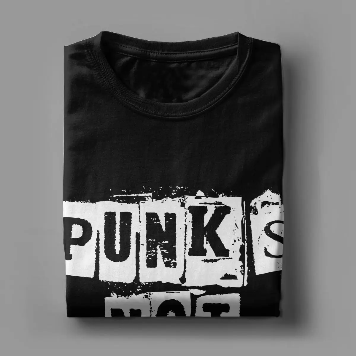 Vintage Retro Punks Not Dead Rock T-Shirts Men Women\'s Round Collar Cotton T Shirts Tee Shirt Graphic Printed Clothes