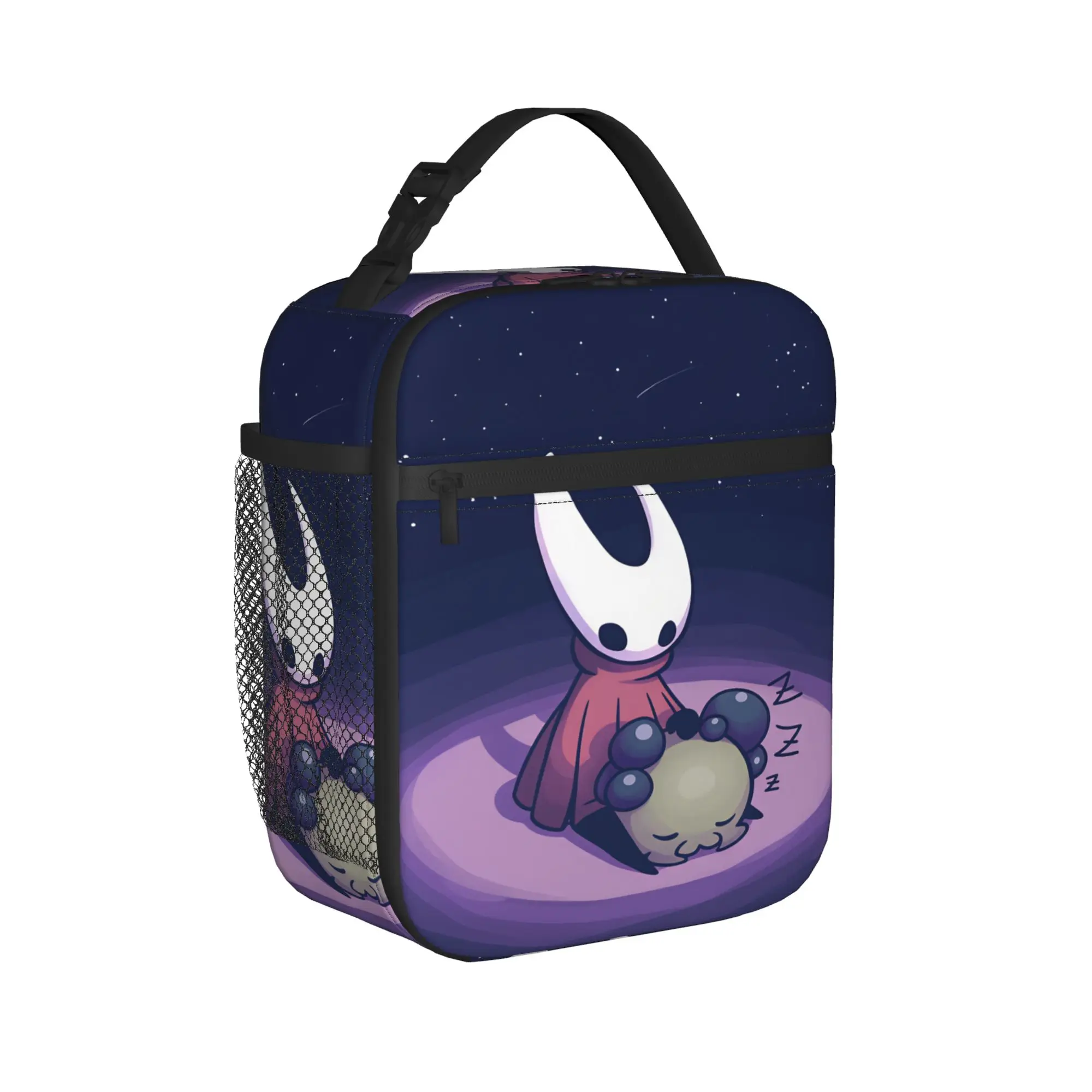 Hollow Knight Lunch Bag  Retro Lunch Box For Women Picnic Portable Cooler Bag Waterproof Print Tote Food Bags
