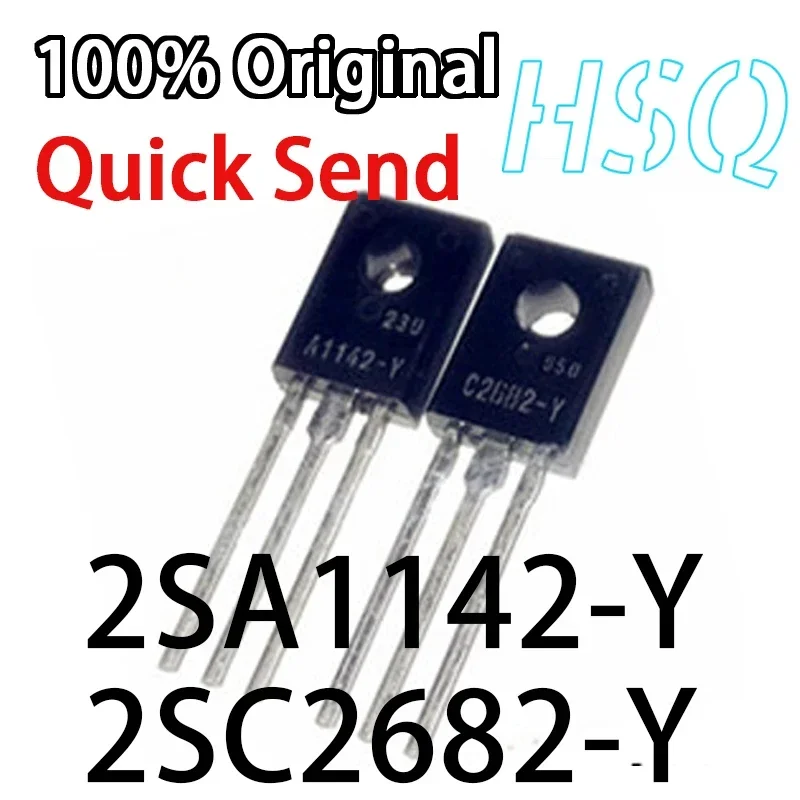 1PAIR/2PCS C2682 New 2SA1142-Y 2SC2682-Y Triode A1142Q Direct TO-126