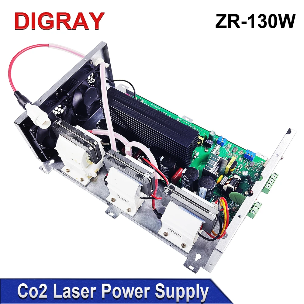 DIGRAY ZRSUNS-130W Fuente de alimentación láser para máquina de grabado y corte de tubos láser de vidrio Co2 de 130W y 150W 2 años de garantía.