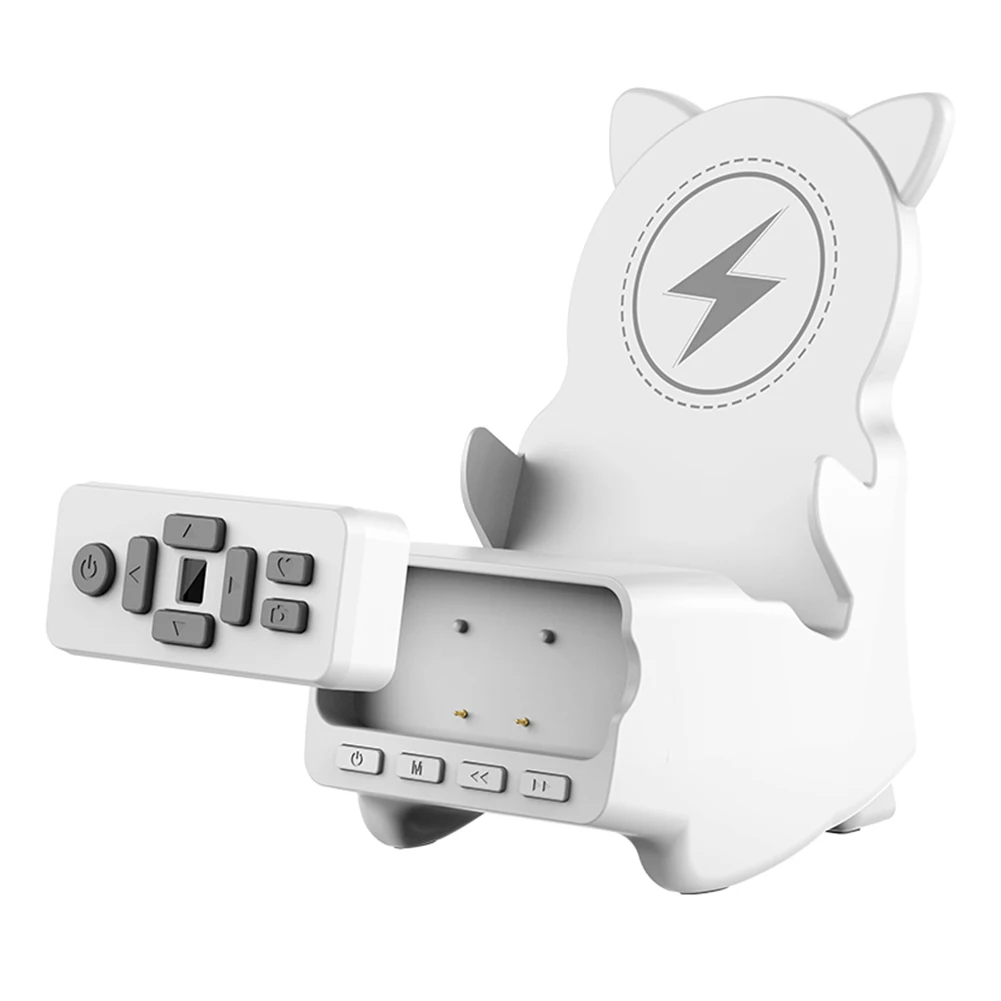 Беспроводное зарядное устройство 4-в-1, 15 Вт, беспроводной Bluetooth-совместимый динамик, многофункциональный аудиодинамик с дистанционным управлением для домашнего офиса
